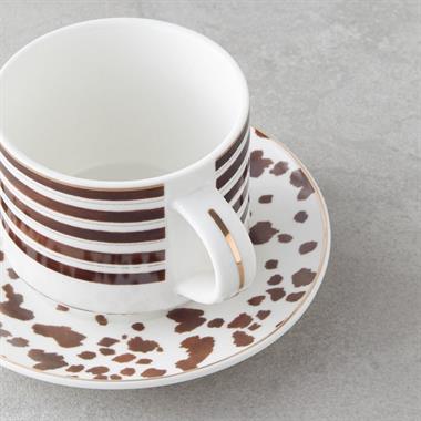 English Home Sedona Bone China Çay Fincanı Takımı 230 ml Kahverengi