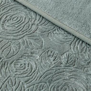 English Home Shabby Rose Emboss Çift Kişilik Battaniye 200x220 cm Seledon