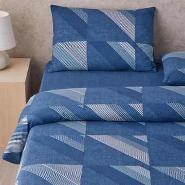 English Home Triangle Flow Çift Kişilik Nevresim Takımı 200x220 cm Lacivert
