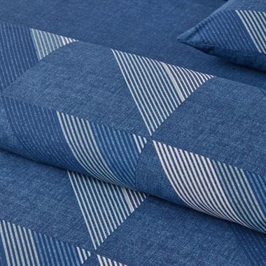 English Home Triangle Flow Çift Kişilik Nevresim Takımı 200x220 cm Lacivert