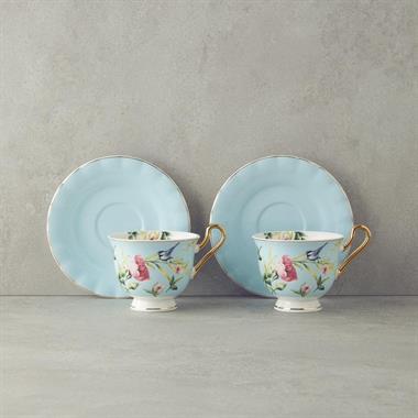 English Home Vanilla Bone China Çay Fincanı Takımı 220 ml Açık Mavi