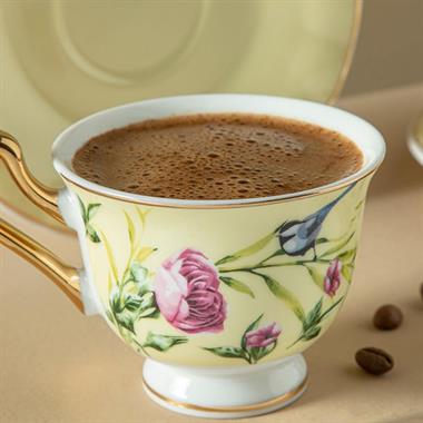 English Home Vanilla Kahve Fincan Tak,Açık Sarı,90 ml