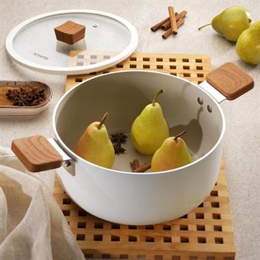 Schafer 1S0848-21001-KRM02 Ceramoni Seramik Derin Tencere 24 Cm-Krem