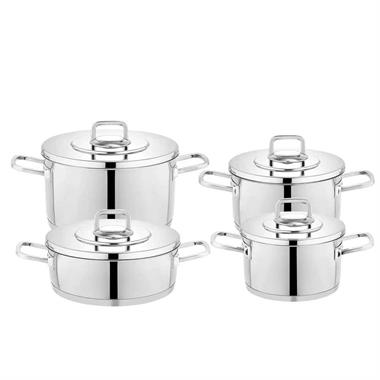 Schafer 1S5713-13002-INX02 New Prime Çelik Tencere Seti  8 Parça-Inox