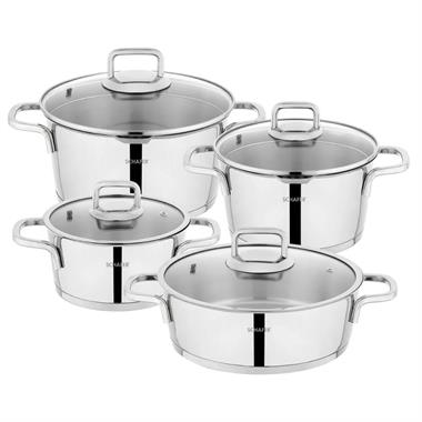 Schafer 1S6440-13002-INX02 New Stahl Çelik Tencere Seti-8 Parça-Inox