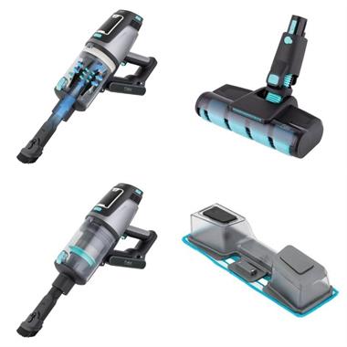 Fakir Bolt X Plus Aqua 8472 Moon Gray Dikey Şarjlı Kablosuz Süpürge 550W 24 kPa Islak Kuru Temizlik