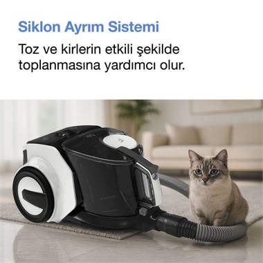Fakir Spider BL 6029 Pearl White 899 W Toz Torbasız Elektrikli Süpürge