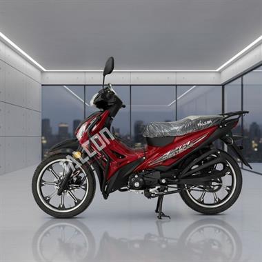Falcon Benzinli Master 100 Lux Tek Kırmızı-Siyah Motosiklet