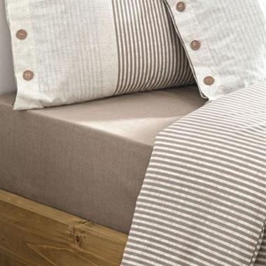 Özdilek Çift Kişilik Ranforce Nevresim Takımı Natural Line Bej