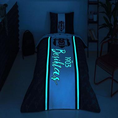 Taç Lisanslı Beşiktaş 1903 Glow Tek Kişilik Pamuk Nevresim Takımı 