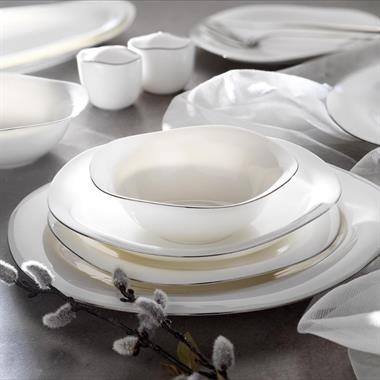 Schafer 1S6487-01001-PLT01 Superfine Bone Elixir Yemek Takımı 56 Parça-Platin