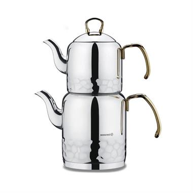 Korkmaz A227-02 Erna Çaydanlık Takımı Gold