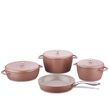 Korkmaz A2987-1 Gusto Sera Plus 7 Parça Tencere Seti Mocha