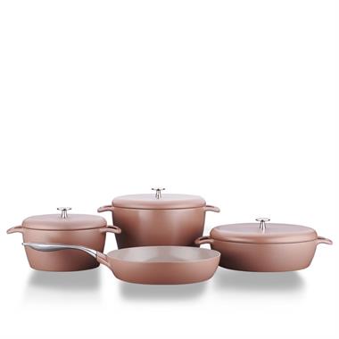 Korkmaz A2987-1 Gusto Sera Plus 7 Parça Tencere Seti Mocha