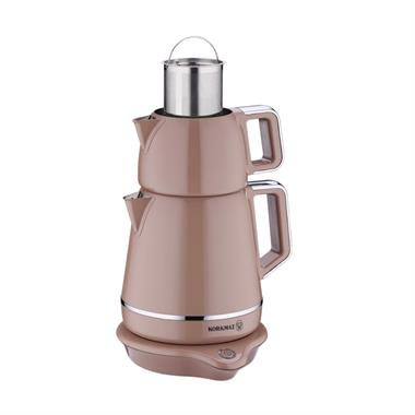 Korkmaz A332-06 Demiks Elektrikli Çaydanlık 20 Bardak Mocha Krom