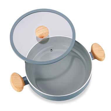 Korkmaz Mia Sera Minta Kısa Tencere 30x8 cm 5 Litre Seramik Kaplama