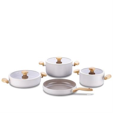 Korkmaz A3851 Mia Sera 7 Parça Seramik Tencere Seti İndüksiyon Uyumlu Minta