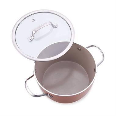 Korkmaz A3867-2 Nea Sera 7 Parça Seramik Tencere Seti Mocha Yapışmaz