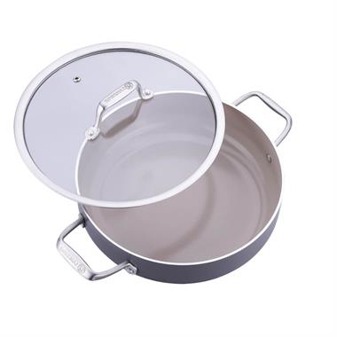 Korkmaz Boena 28x7,5 cm Kısa Tencere – Seramik Kaplama, Çizilmeye Dayanıklı