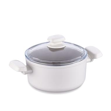 Korkmaz Ornella Sera Vanilya Tencere 28x14,5 cm Seramik Kaplama