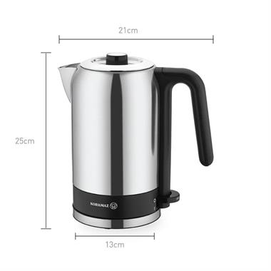 Korkmaz A473 Tria 1.6 Lt Paslanmaz Çelik Elektrikli Su Isıtıcı