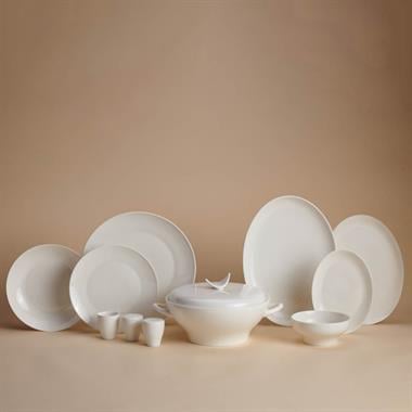 Korkmaz A8185 Lidya Coll. 60 Parça Oval Yuvarlak Yemek Takımı