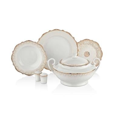 Korkmaz A8238 Eliza Collection Bone 60 Parça Yemek Takımı