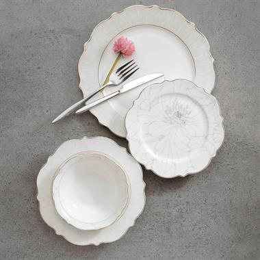 Korkmaz A8279 Eliza Coll. 60 Parça Yuvarlak Yemek Takımı