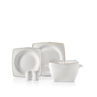 Korkmaz A8433 Bone Selection 60  Parça Kare Yemek Takımı