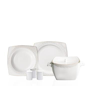 Korkmaz A8451 Bone Sel. 60 P Yemek Takımı (Kare)