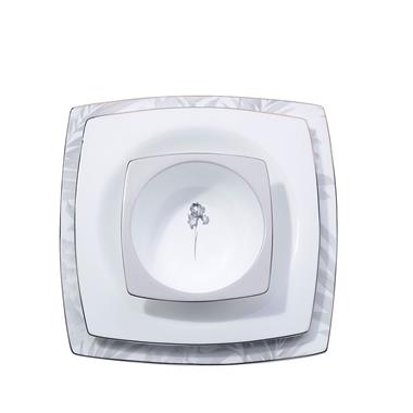 Korkmaz A8462 Bone Sel. 60 P Yemek Takımı (Kare)