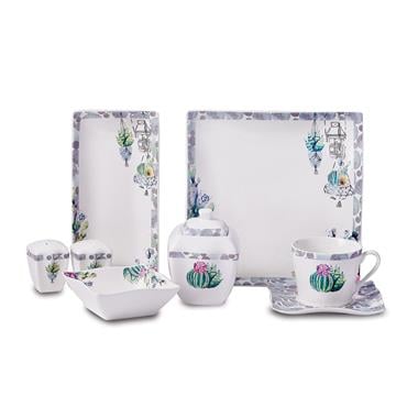 Korkmaz A8574 Link Coll. 28 Parça Kahvaltı Takımı (Kare)