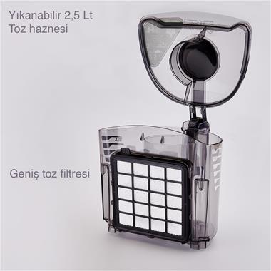 Korkmaz A902-01 Cosmos Premium Elektrik Süpürgesi Antrasit/Siyah