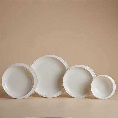 Korkmaz A9804 Moon Collection 30 Parça Günlük Yemek Takımı Beyaz