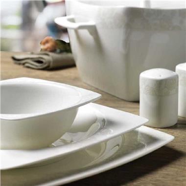 Korkmaz Bone Selection 60  Parça Kare Yemek Takımı