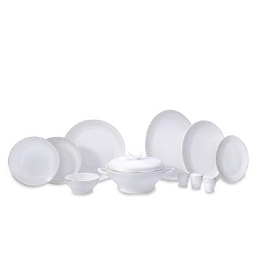 Korkmaz A8188 Lidya Coll. 60 Parça Oval Yuvarlak Yemek Takımı