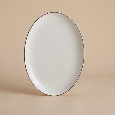 Korkmaz A8186 Lidya Coll. 60 Parça Oval Yuvarlak Yemek Takımı Platin