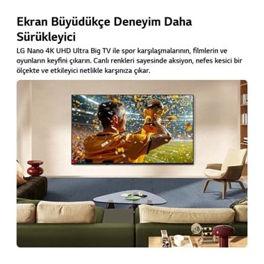 LG 55NU8E0B3LA 4K Ultra HD 55 İnç 140 Ekran webOS Smart LED TV Uydu Alıcılı 60 H
