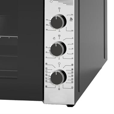LUXELL LX-9655 70 Litre Siyah Mini Fırın – 15 Fonksiyonlu