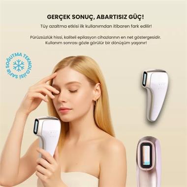 Mieco Sapphire Mor IPL Epilasyon Cihazı Safir Buz Kompresli