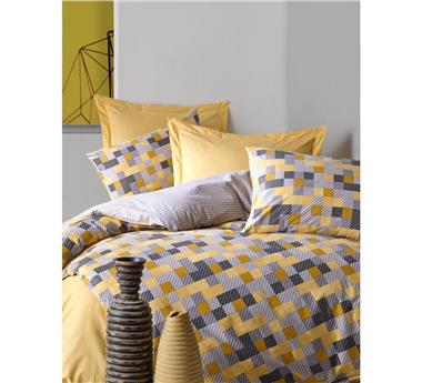 Minimal Çift Kişilik Nevresim Takımı Elon Sarı