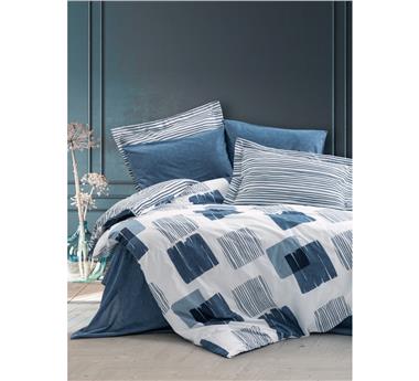 Modern Çift Kişilik Nevresim Takımı Solito Indigo