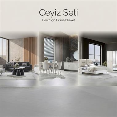 Mutlu Başlangıç Paketi – Yemek Odası + Yatak Odası + Koltuk Takımı Komple Set