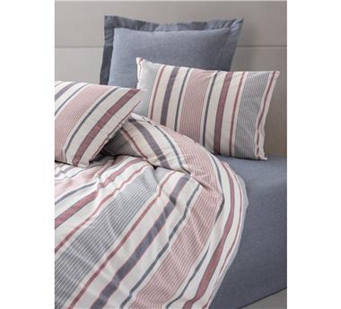 Natureforce İpliği Boyalı Tek Kişilik Nevresim Takımı Duo Lacivert