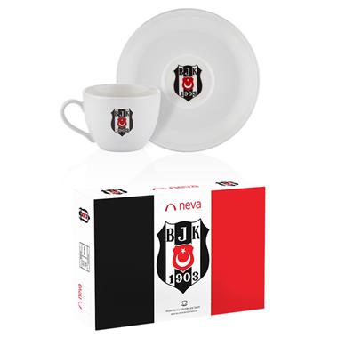 Neva N3426 Beşiktaş Klasik Logo 2li Çay Fincan Takımı