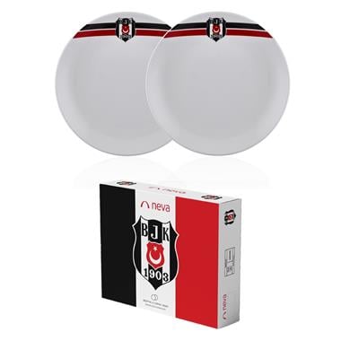 Neva N3429 Beşiktaş Çizgili 2li Servis Tabağı