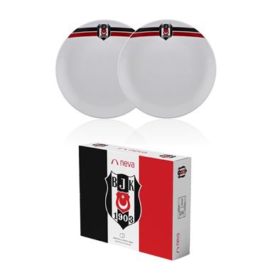 Neva N3431 Beşiktaş Çizgili 2li Pasta Tabağı