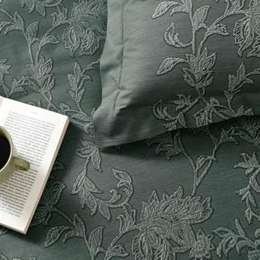 Özdilek Barocco Tek Kişilik %100 Pamuk Nevresim Takımı 160x220 cm Yeşil