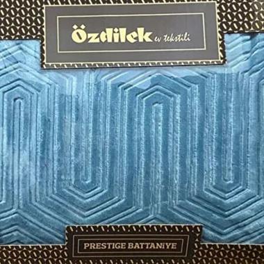 Özdilek Prestige Cin Mavi Tek Kişilik Pamuklu Battaniye (Kutulu)