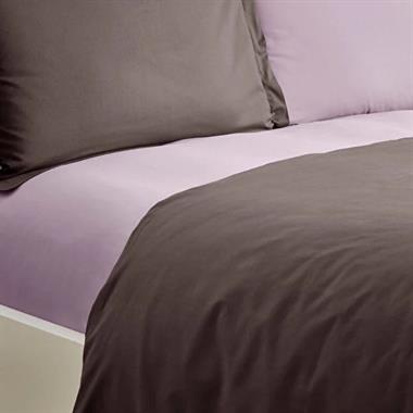 Özdilek Colourist Ranforce Çift Kişilik Nevresim Takımı 200x220 cm Vizon Mürdüm